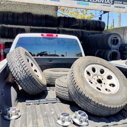 Set (4) wheels & Tires 265/70R17 for GMC Sierra 1500