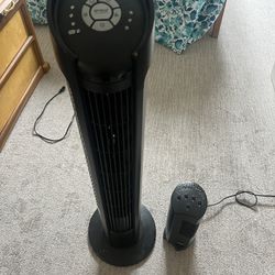 Oscillating Tower & Mini Fan With Remote