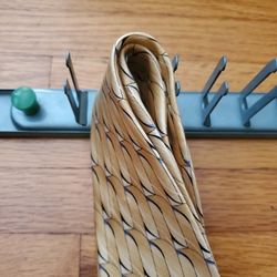 Vintage 1950's Blue Metal Sliding Organizer Tie Belt Hanging Rack