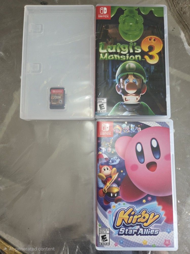 Nintendo switch games Zelda Kirby Star Allies Luigi Mansion 3 fun kids games