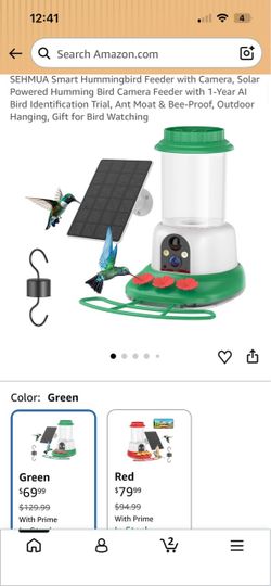 SEHMUA Smart Hummingbird Feeder with Camera