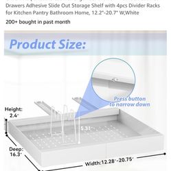  Expandable Cabinet Organizer Drawer - Pull Out Cabinet 