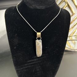 Sterling Silver Feather Pendant Necklace 