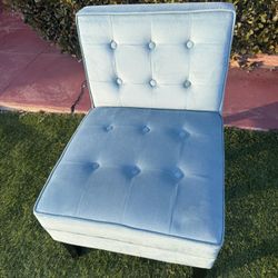 Comfy Cozy Velvety Light Blue Accent Chair - 24”Wide x 30”Deep x 33” High