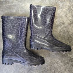 Rubber Boots Women's Girls Size 8/8.5 Black