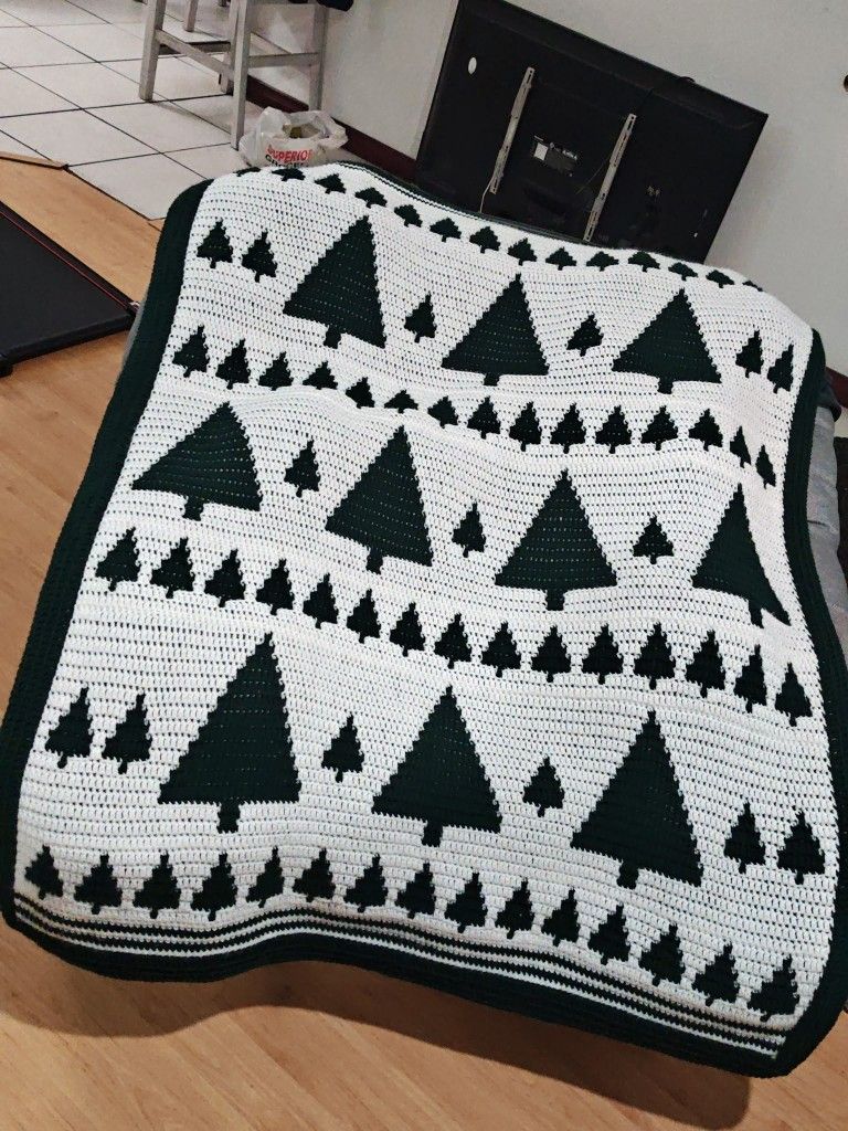 Handmade Crochet Christmas Blanket