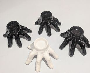 5--Ceramic Halloween Prop/craft Candle Holders