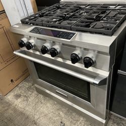 KitchenAid Stainless Steel Dual Fuel 36 Inch Range 