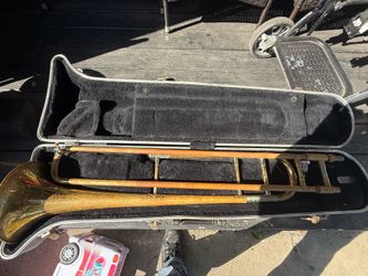 Trombone with hard case