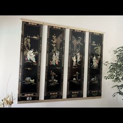 Vintage Chinese Mid-century Wall Panel