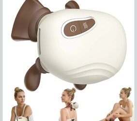4D Wireless Neck and Shoulder Massager, Bionic Hands Deep Tissue Shiatsu Neck Massager with 3 Relaxation Modes, Portable Electric Kneading Massager fo