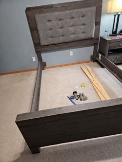 Ashley Mayflyn Queen Bed Frame w/ Upholstered Headboard