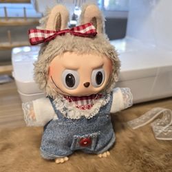 17 Cm Plushy Doll Labubu Cute Outfit Set Handmade 