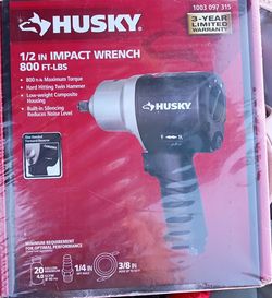 Husky 1/2in impact wrench 800ft-lbs