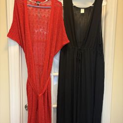 Two Long 1X/2X/3X Cardigans 