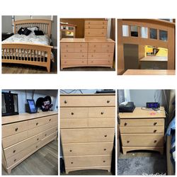 Queen Bed, Dresser, Chester, Nightstand, Mirror