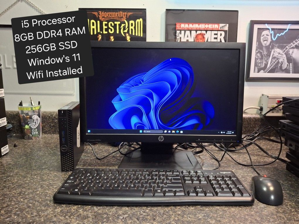 Dell Optiplex 3060 SFF Desktop Computer With Monitor Keyboard And Mouse Included