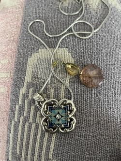 Blue Brighton Silver Necklace 