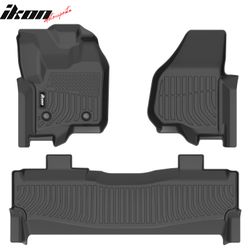 Fits 2012-2016 Ford F-250 F-350 F-450 F-550 Super Crew Cab 3D Floor Mats Carpets 3PCS