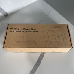 Multi-Purpose Bamboo Charging Stand - Brand New