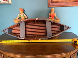 Vintage/Rustic Wooden Rowboat Wall Decor and Display