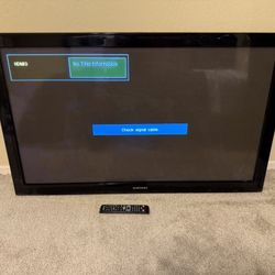 50 Inch TV With Remote And Wall Mount