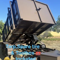 NEW 8x4x12 SCISSOR LIFT HYDRAULIC DUMP TRAILER With ACCESSORIES INCLUDED 🔥🔥Deal of the Week🔥🔥🔥