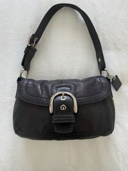Coach Black Leather Small Shoulder Bag
