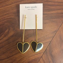 Kate Spade Linear Heart Drop Earrings