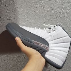 Jordan 12 White Dark Grey