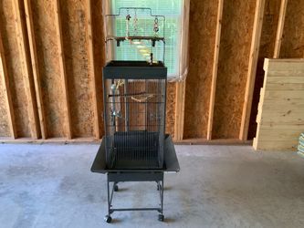 Large Bird Cage with Stand and Play Top