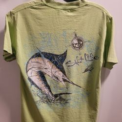 Salt Life men's short-sleeve t-shirt with a marlin graphic on the back Size Small