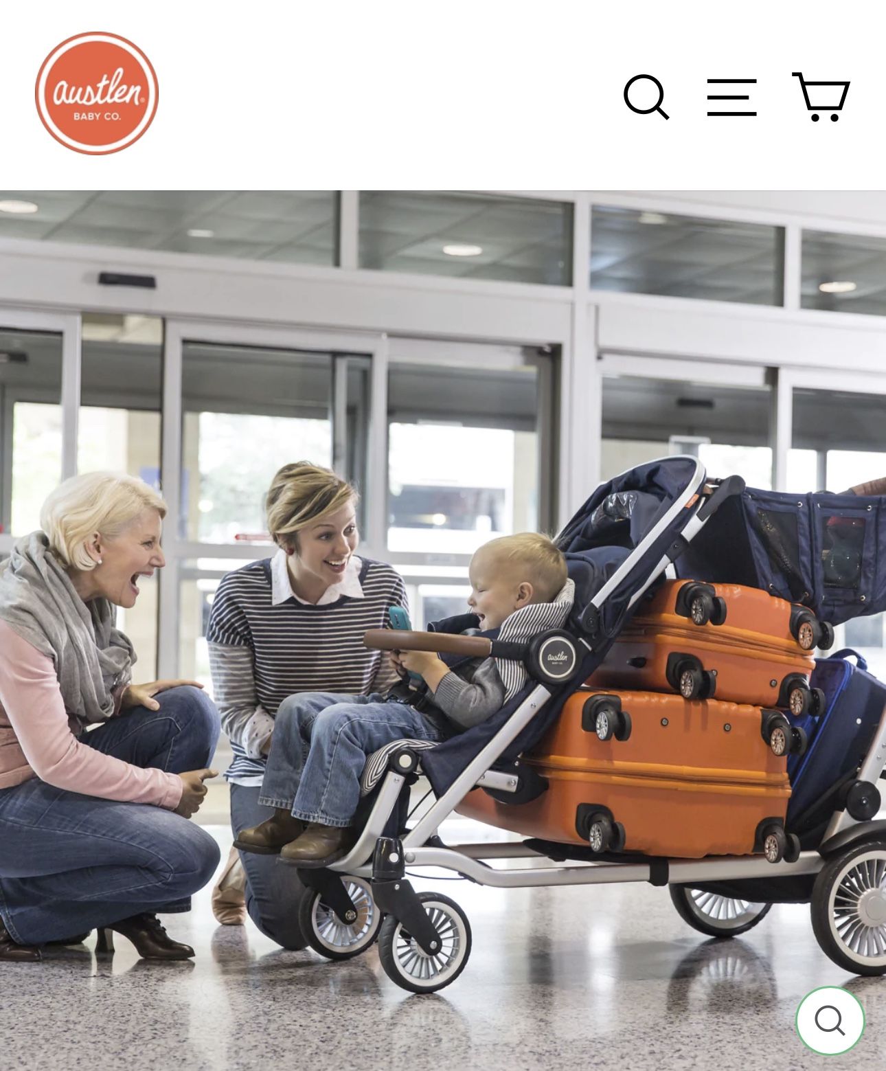 Double Stroller Austlen Entourage Used AUSTLEN ENTOURAGE DOUBLE