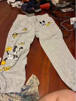 Women’s size large 12–14 gray Mickey Mouse sweatpants