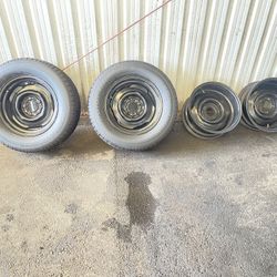 15x7 Rims/ 2 Bridgestone T/A Radial Tires