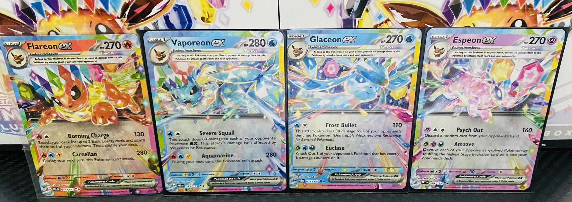 Pokémon Bundle Prismatic Evolutions Lot (4) Ex Cards !!