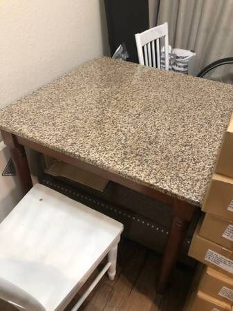 Granite kitchen dining table