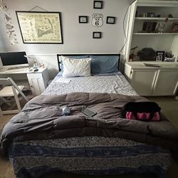 Queen Bed Frame And Mattress /Box spring 