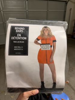 Behind Bars Prisoner Halloween Costume Adult Small