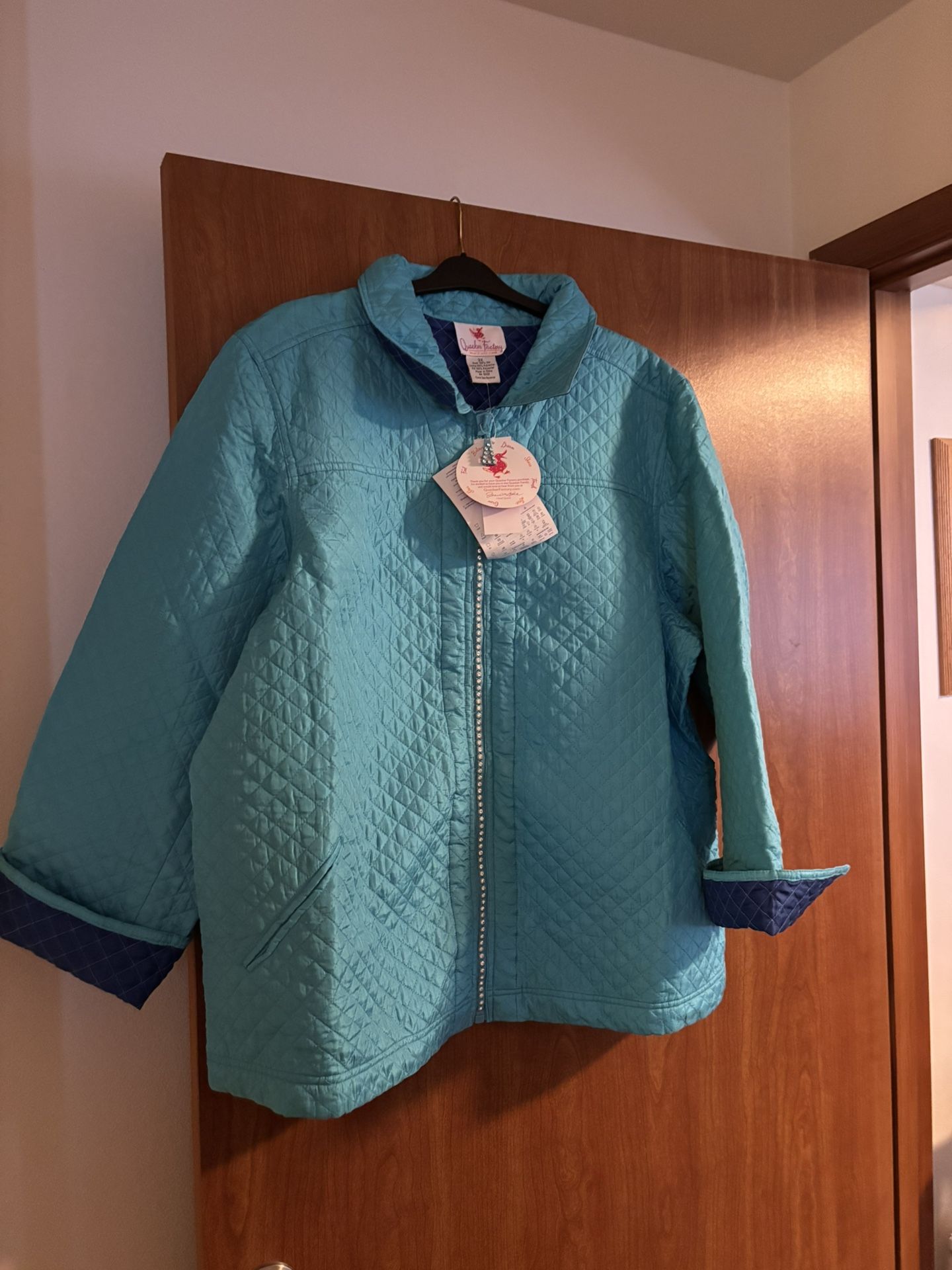 Vintage Quacker Factory Lightweight Quilted Jacket W/ Rhinestone 3XL