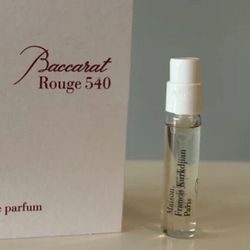 Baccarat Rouge 540 Perfume Sample Vial. 2 ml. NEW