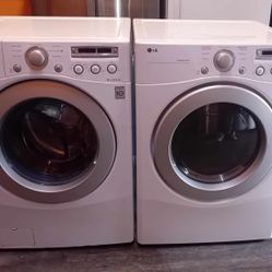 SET WASHER AND DRYER LG WHITE 🆓️ FREE DELIVERY 🆓️ STACKABLE-SIDE BY SIDE 