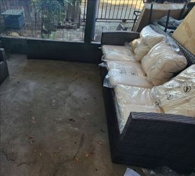Outdoor Wicker Style Patio 3-Seat Sofa