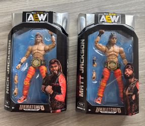 AEW Unmatched #77 Matt Jackson & #78 Nick Jackson Young Bucks Figure Lot Jazware