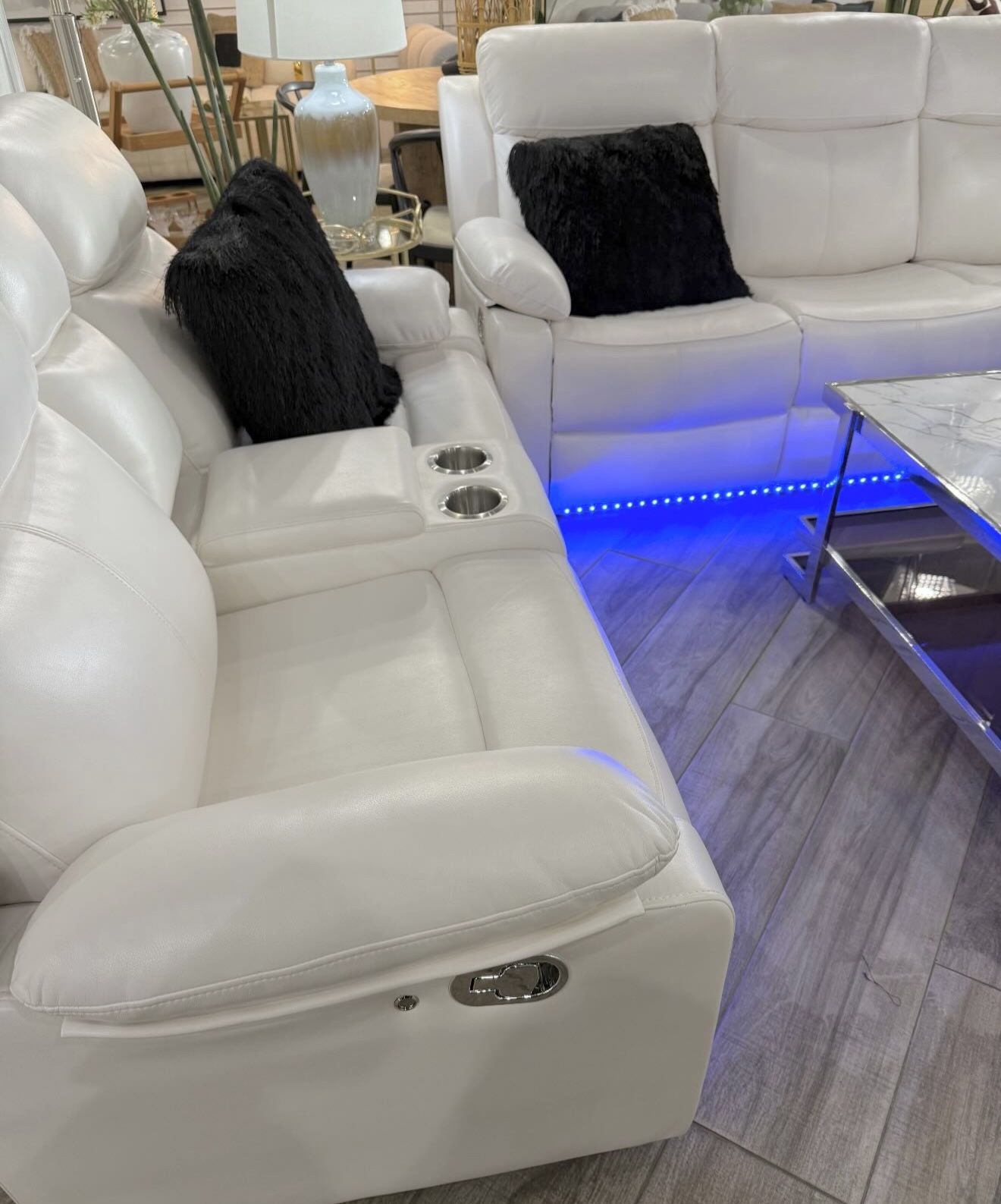LED RECLINING SOFA AND LOVESEAT