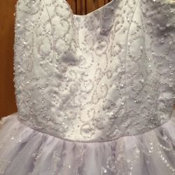 Little Girls Lavender Ballgown With Sequins Size 10