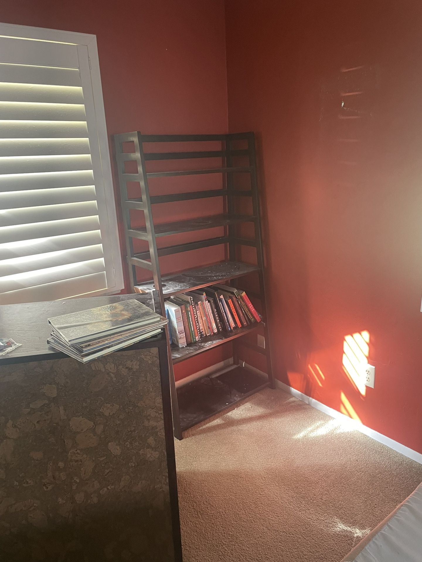 2 x Wooden Ladder Style Bookshelves Dimensions Are W 30” x D 15” (at its Deepest) x H 63”