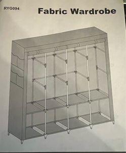 Portable Closet, Wardrobe Closet Organizer-Grey