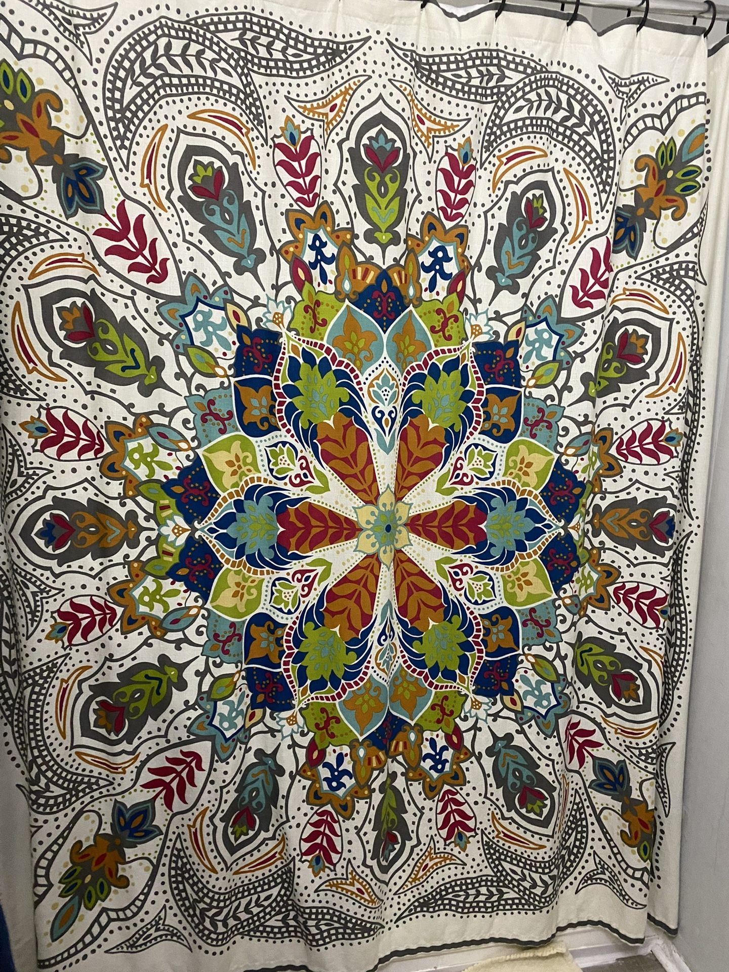 World Market Mandala Shower Curtain