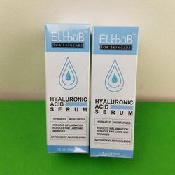 New ELBBUB Hyaluronic Acid Serum-For Fine Lines & Wrinkles Lot of 2 SkinCare